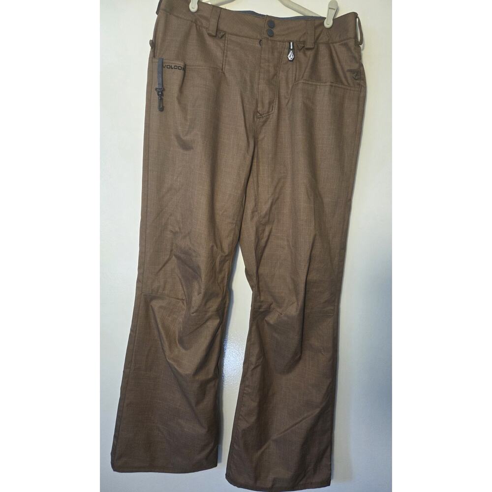 Volcom Men's Carbon Snowboard Pant Brown Size Large Excellent Condition